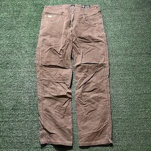 Kuhl Pants Mens 34 Brown Straight Leg Outdoor Hiking Travel Casual Pockets
